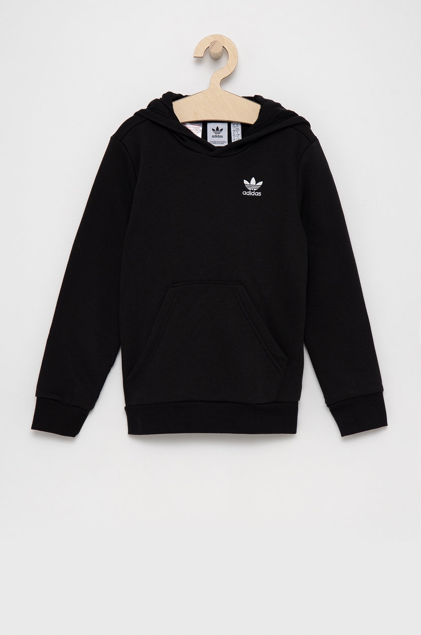 Levně Dětská mikina adidas Originals H32352 černá barva, hladká