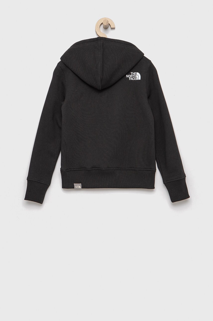 

Детская хлопковая кофта The North Face цвет чёрный с принтом