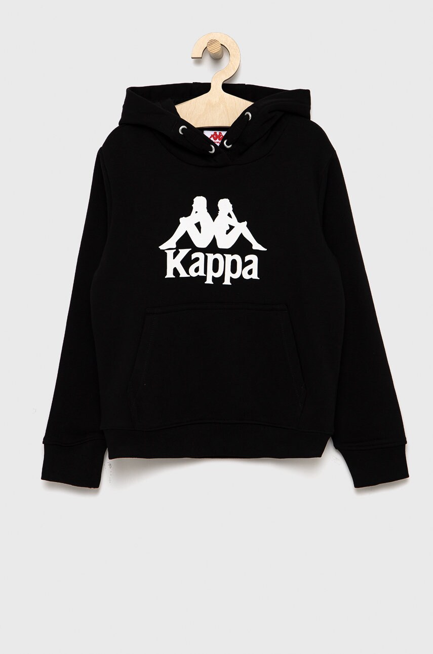 Kappa bluză copii culoarea negru, material neted