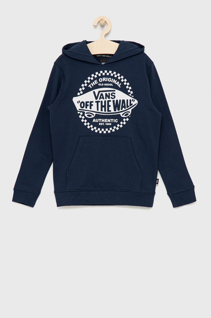 

Памучен суичър Vans с принт, Син