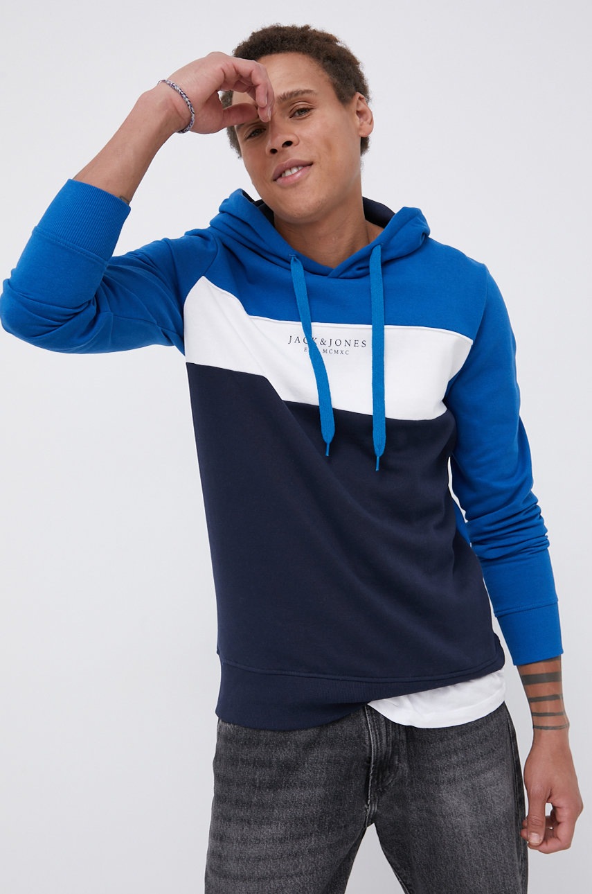 

Суичър Jack & Jones мъжки с изчистен дизайн, Син