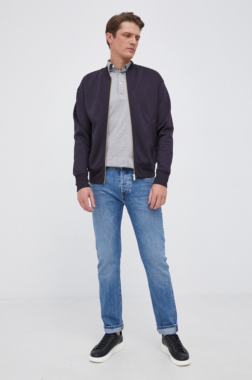 

Кофта Scotch & Soda мужская цвет синий гладкая