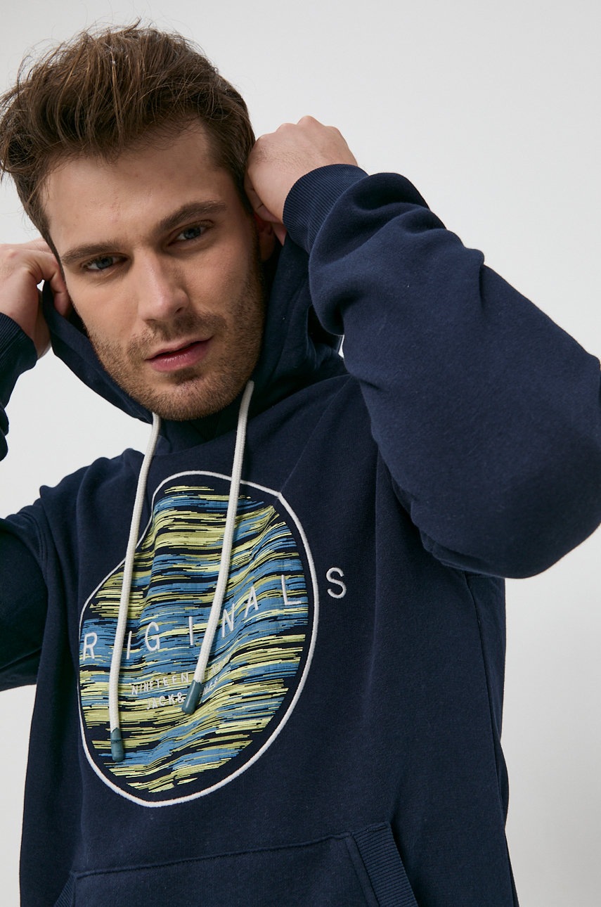 

Суичър Jack & Jones мъжки в тъмносиньо с принт, Тъмносин