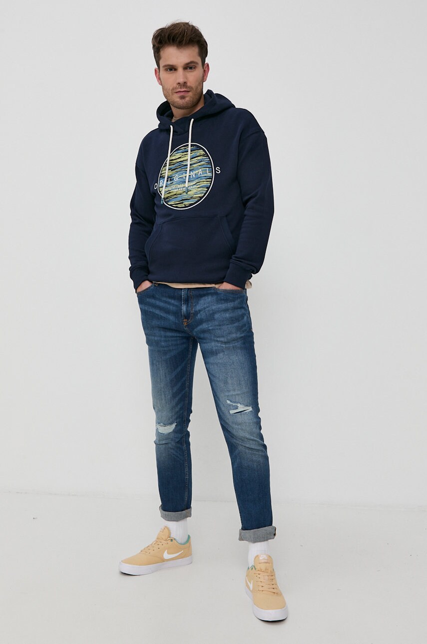 

Кофта Jack & Jones мужская цвет синий с принтом