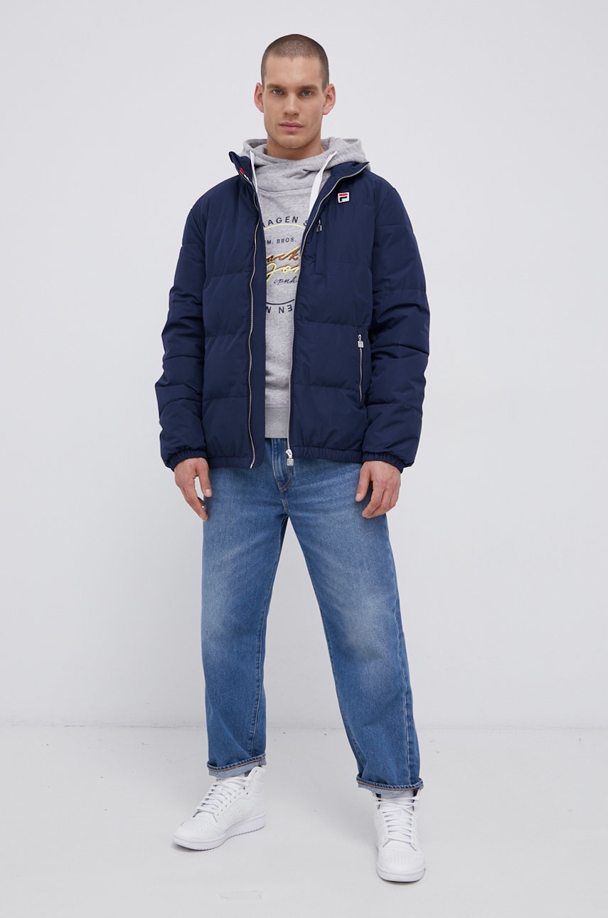 

Кофта Jack & Jones чоловіча колір сірий з аплікацією