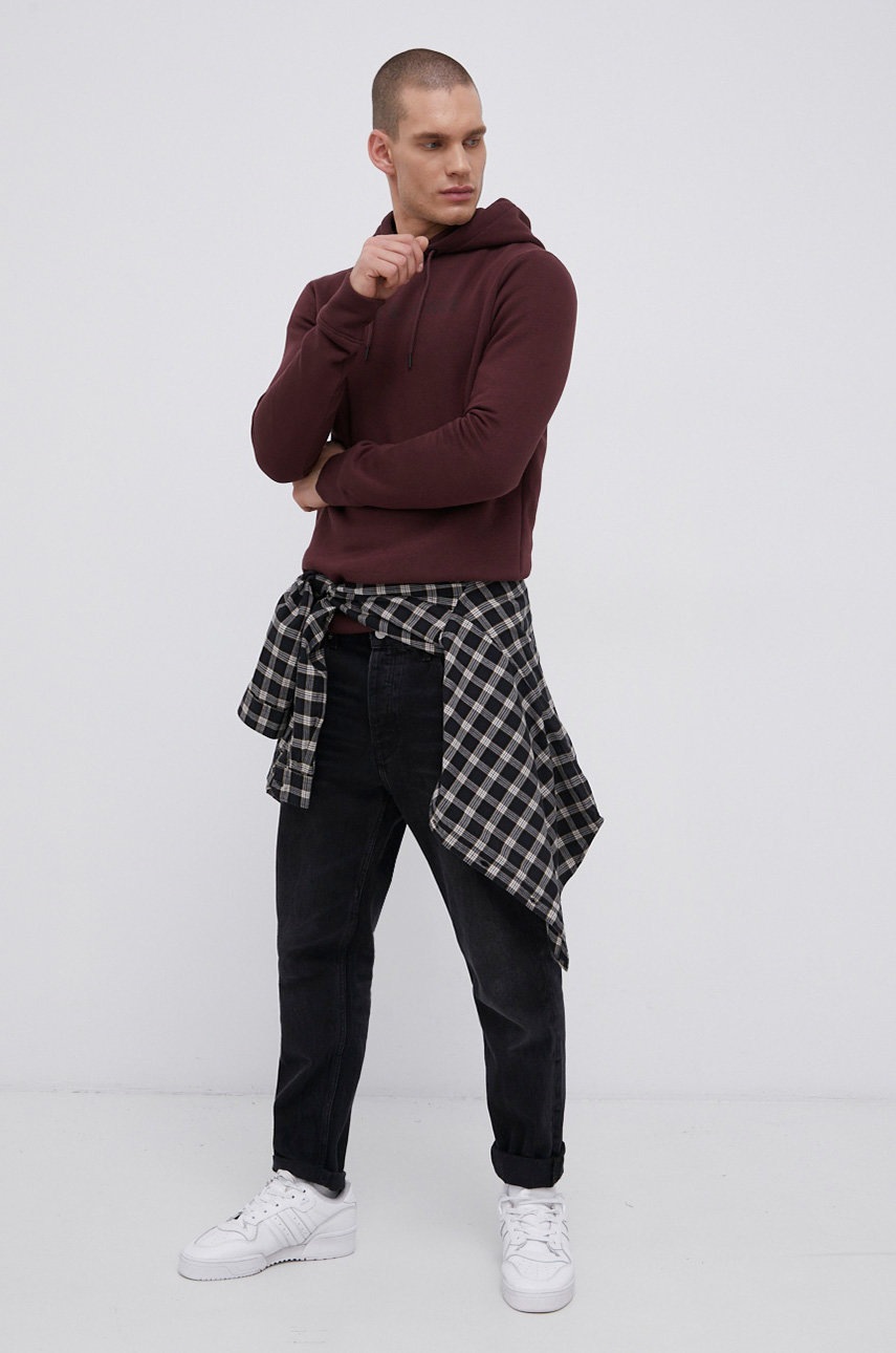 

Кофта Premium by Jack&Jones чоловіча колір коричневий з принтом