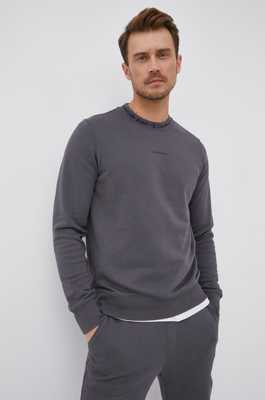 

Calvin Klein Jeans - Памучен суичър, Сив