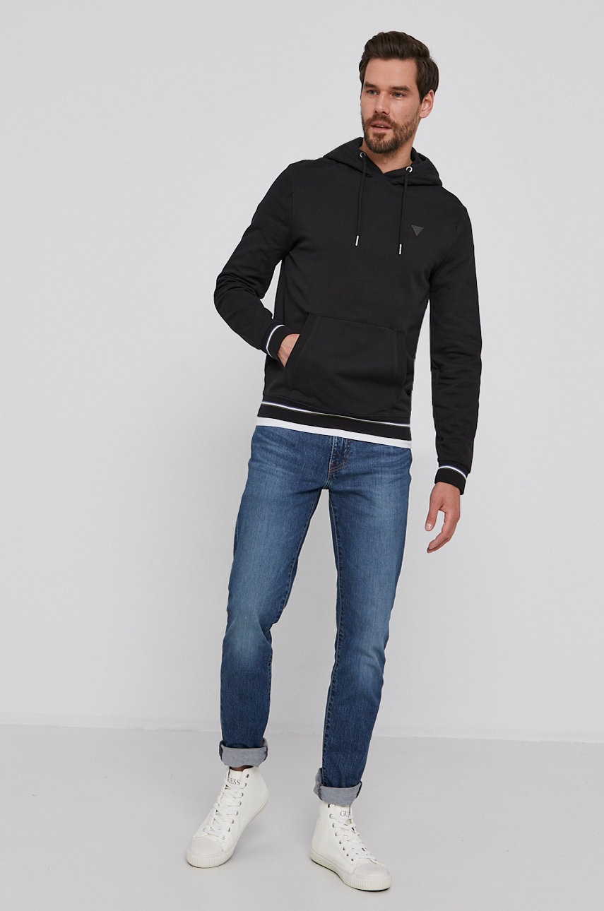 

Кофта Guess мужская цвет чёрный гладкая