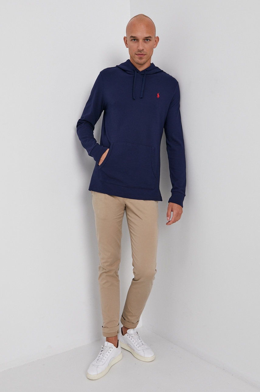 

Кофта Polo Ralph Lauren чоловіча колір синій гладка