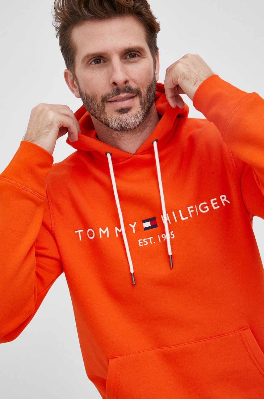 

Tommy Hilfiger - Суичър, Оранжев