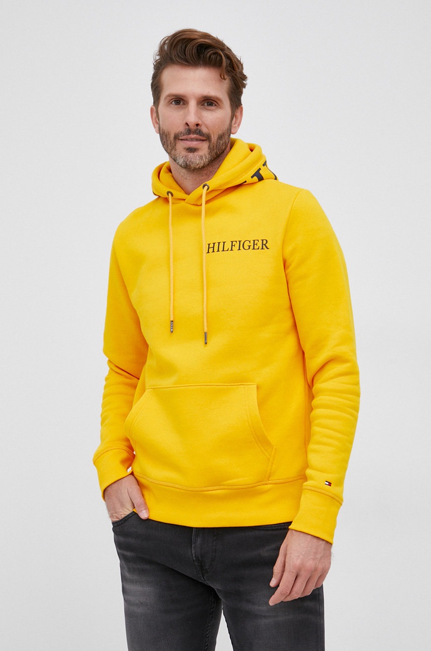 

Суичър Tommy Hilfiger мъжки в жълто с принт, Жълт