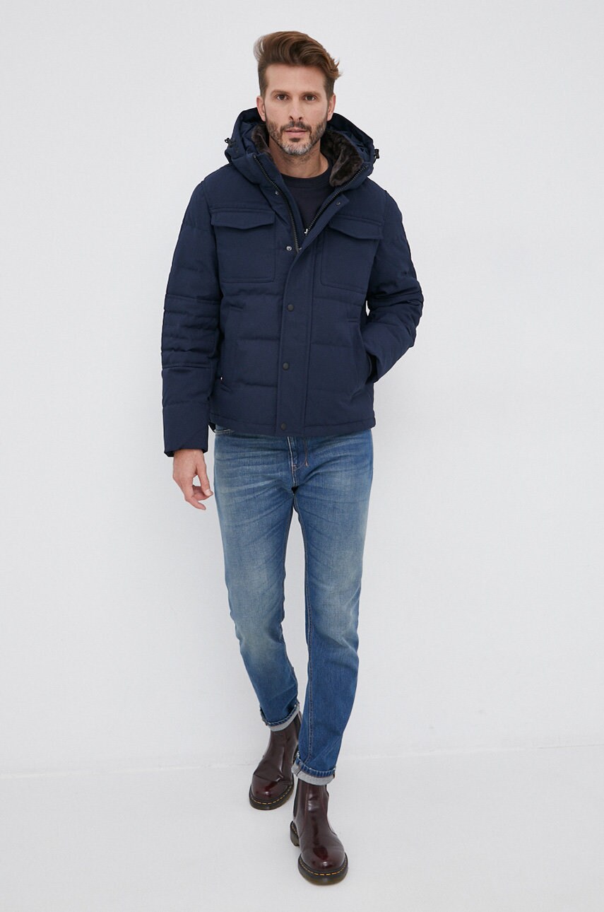 

Кофта Tommy Hilfiger мужская цвет синий с аппликацией