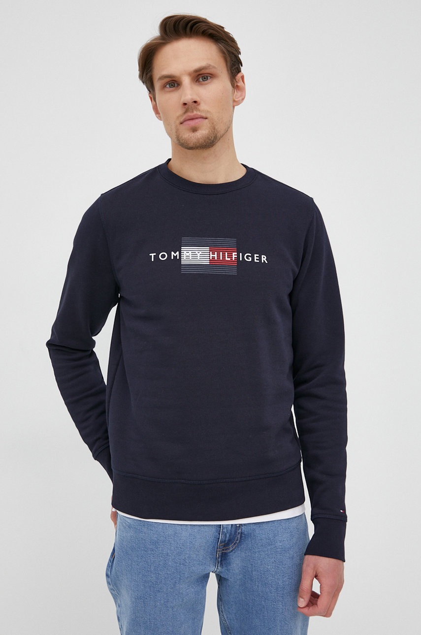 

Суичър Tommy Hilfiger в тъмносиньо с принт, Тъмносин