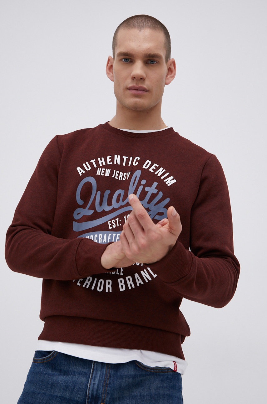 

Суичър Produkt by Jack & Jones мъжки в бордо с изчистен дизайн