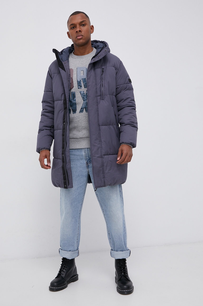 

Кофта Produkt by Jack & Jones мужская цвет серый с принтом