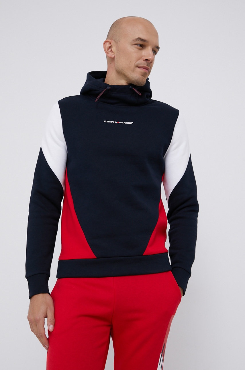 

Суичър Tommy Hilfiger мъжки в тъмносиньо с десен, Тъмносин