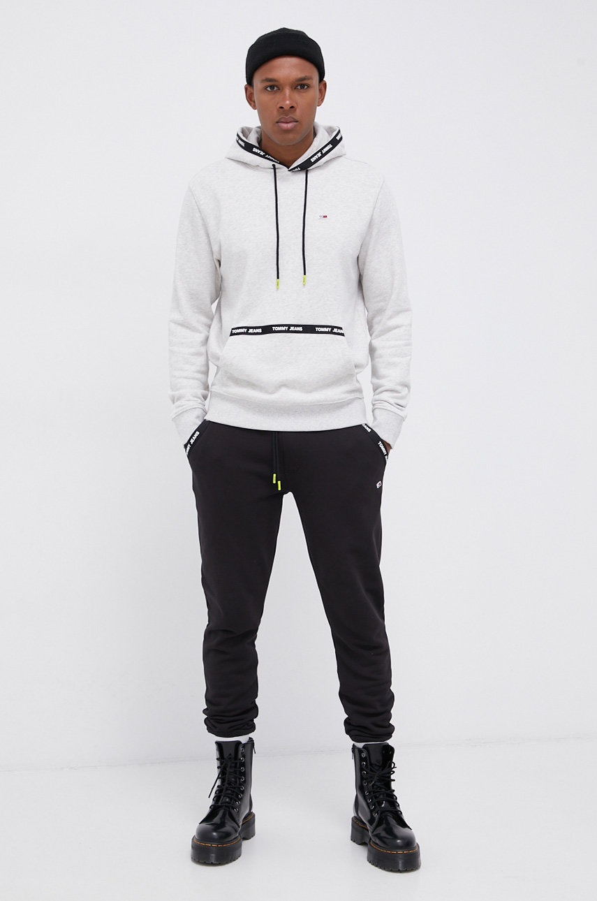 

Кофта Tommy Jeans чоловіча колір сірий гладка