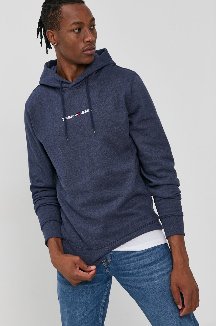 

Кофта Tommy Jeans чоловіча колір синій з аплікацією