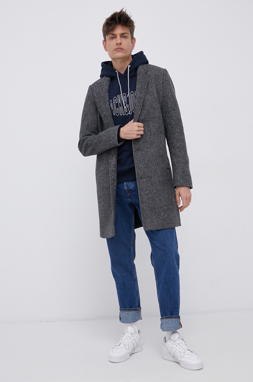 

Кофта Jack & Jones чоловіча колір синій гладка