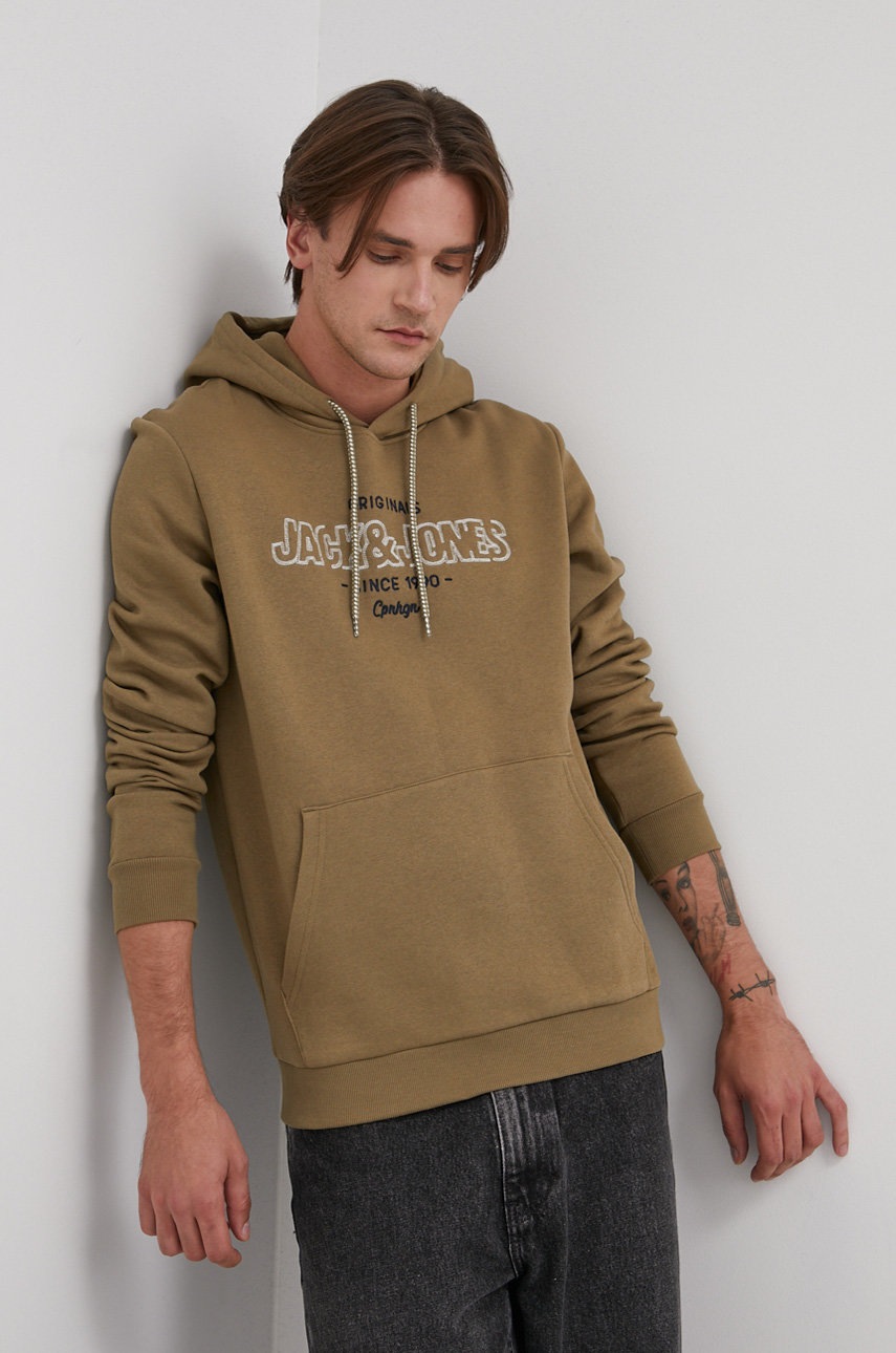 

Суичър Jack & Jones мъжки в зелено с апликация, Зелен