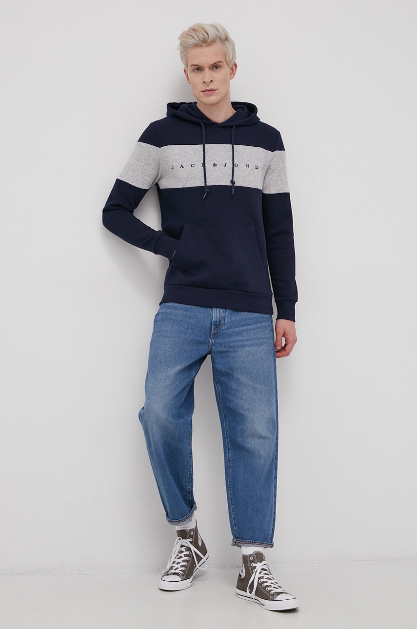 

Кофта Jack & Jones мужская цвет синий гладкая