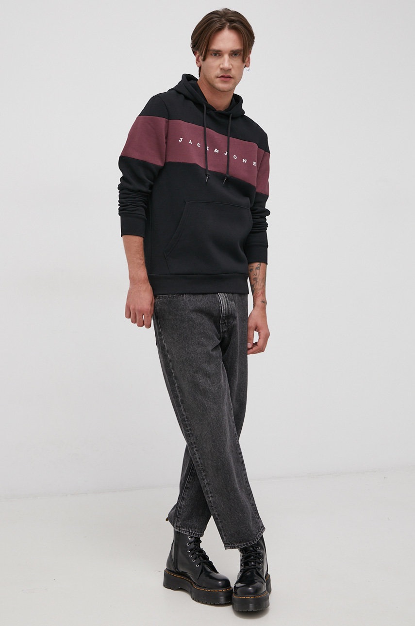 

Кофта Jack & Jones мужская цвет чёрный гладкая