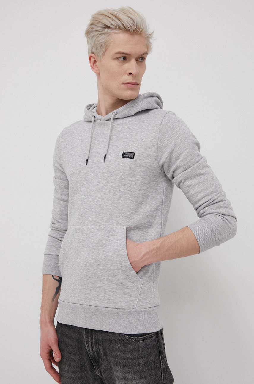 

Суичър Jack & Jones мъжки в сиво с апликация, Сив