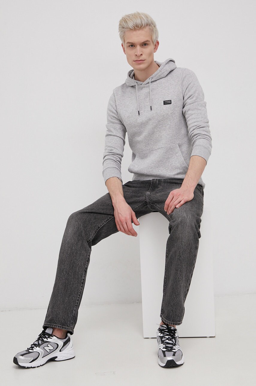 

Кофта Jack & Jones чоловіча колір сірий з аплікацією