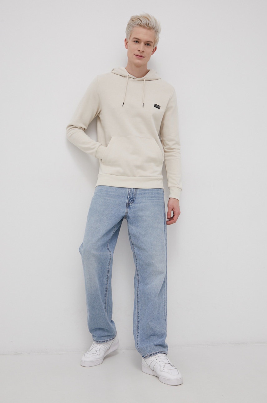 

Кофта Jack & Jones чоловіча колір бежевий з аплікацією