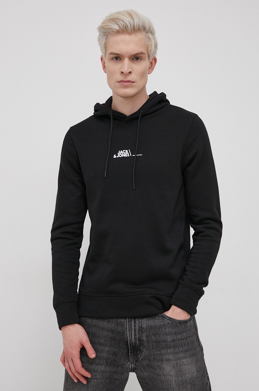 

Суичър Premium by Jack&Jones мъжки в черно с изчистен дизайн, Черен