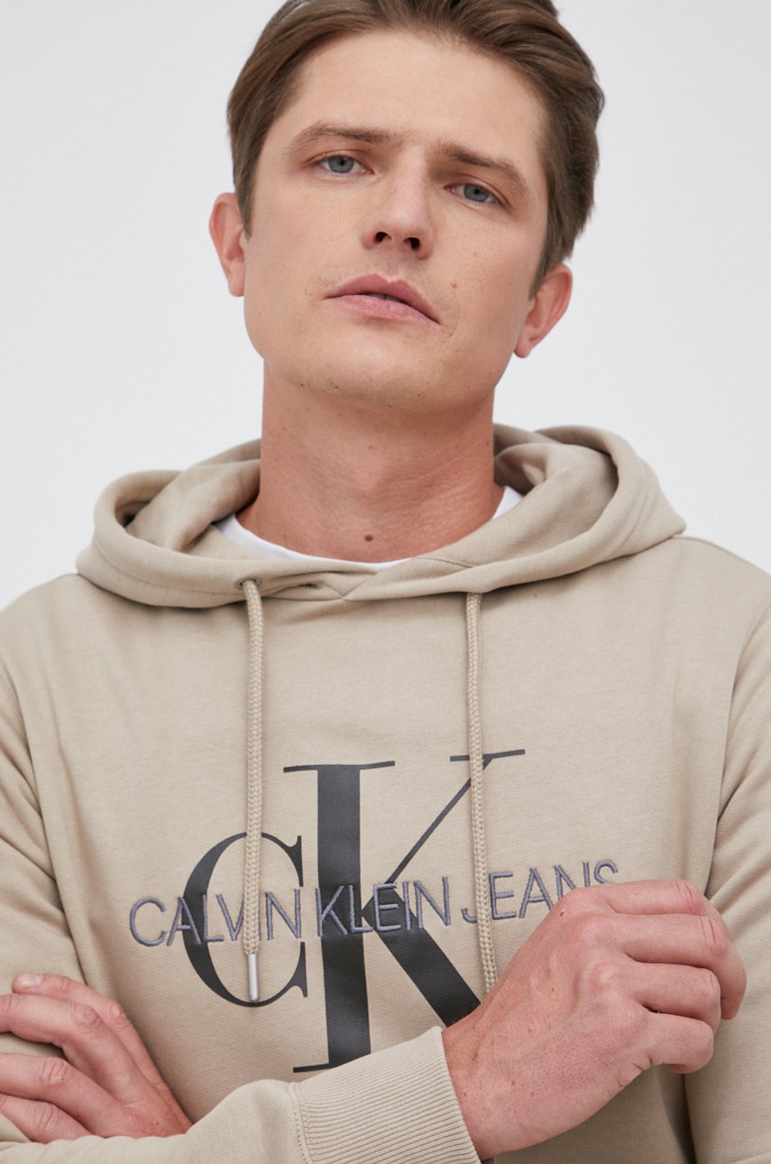 

Calvin Klein Jeans - Памучен суичър, Бежов