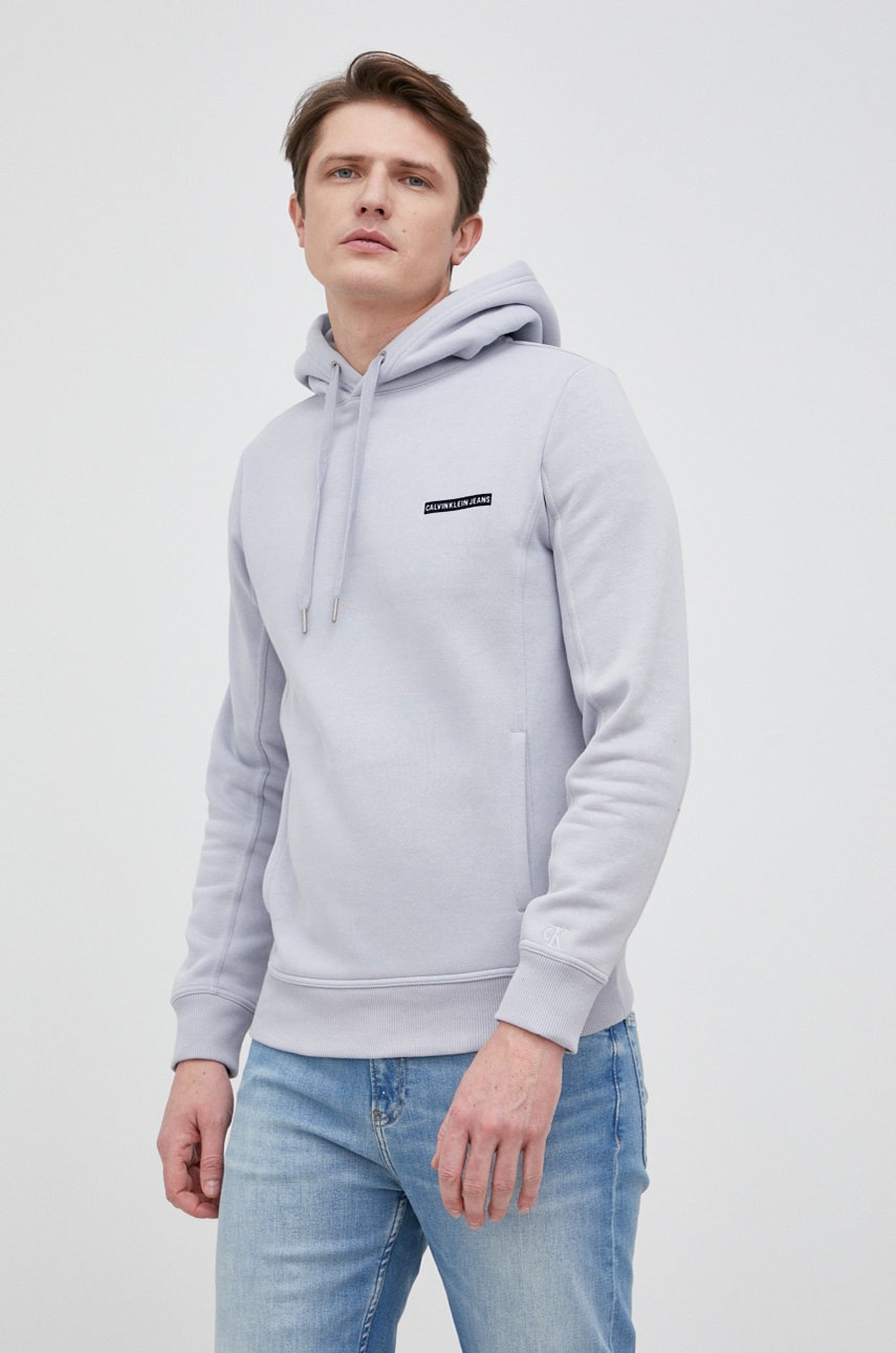 

Суичър Calvin Klein Jeans мъжки в сиво с принт, Сив