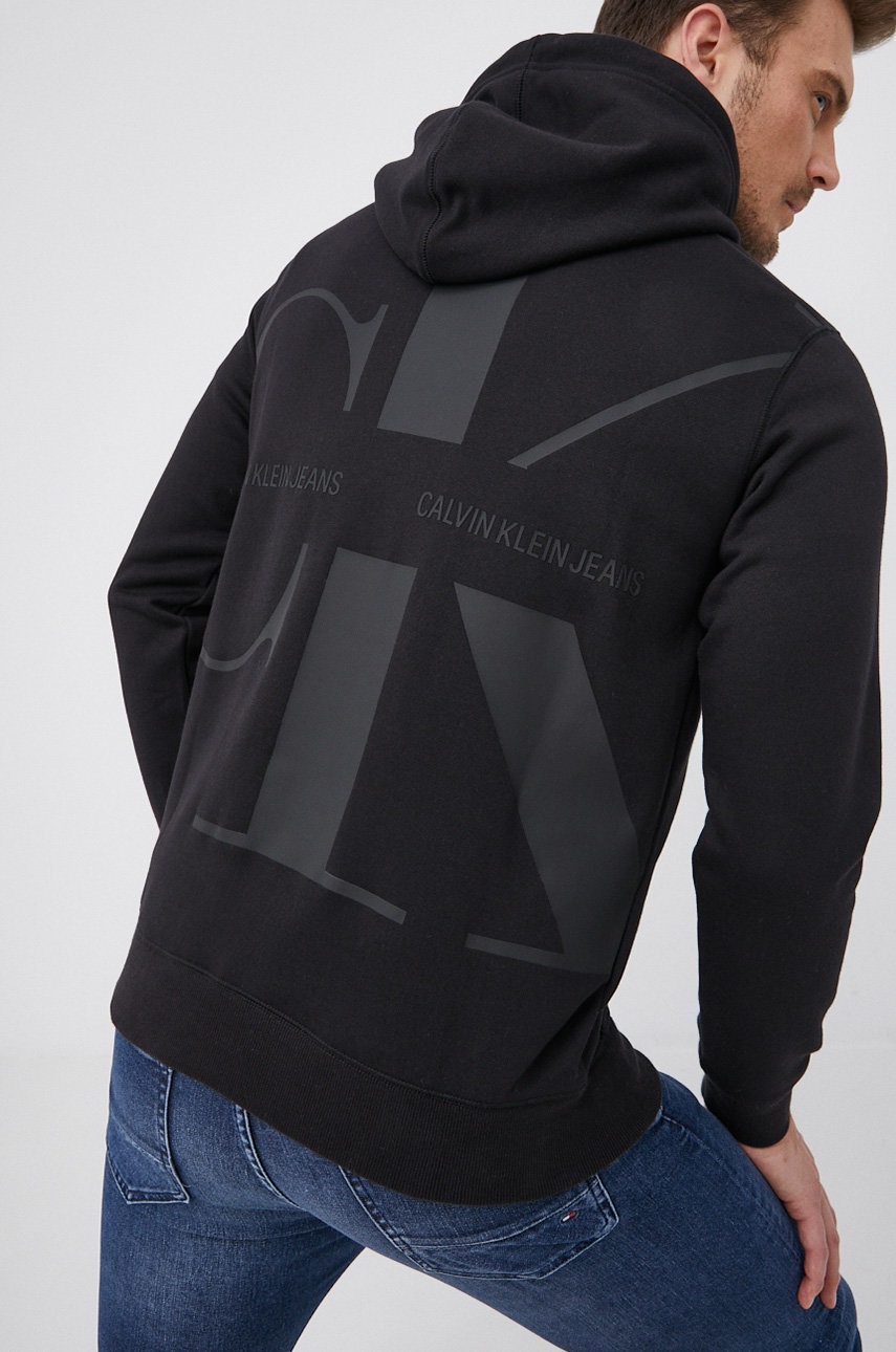 

Суичър Calvin Klein Jeans мъжки в черно с изчистен дизайн, Черен