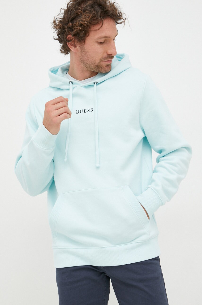 

Суичър Guess с изчистен дизайн, Син