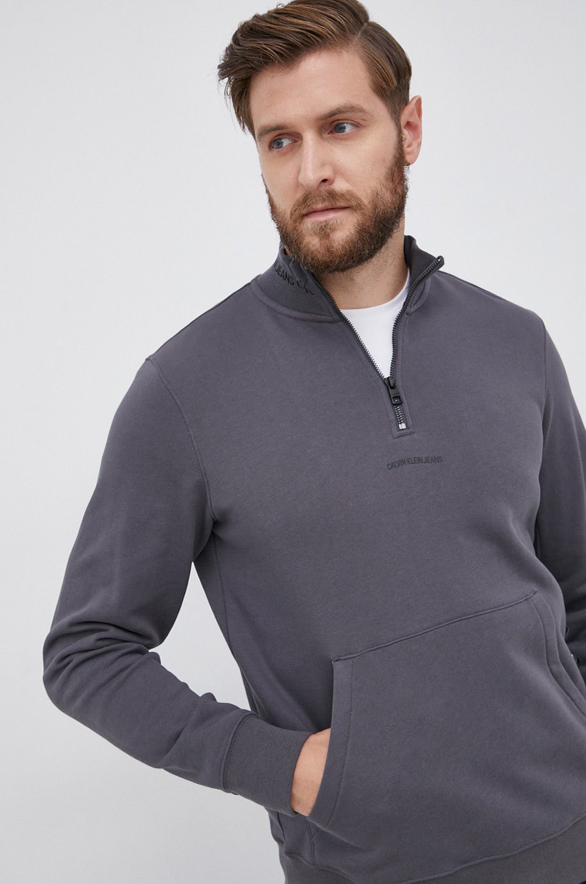 

Calvin Klein Jeans - Памучен суичър, Сив