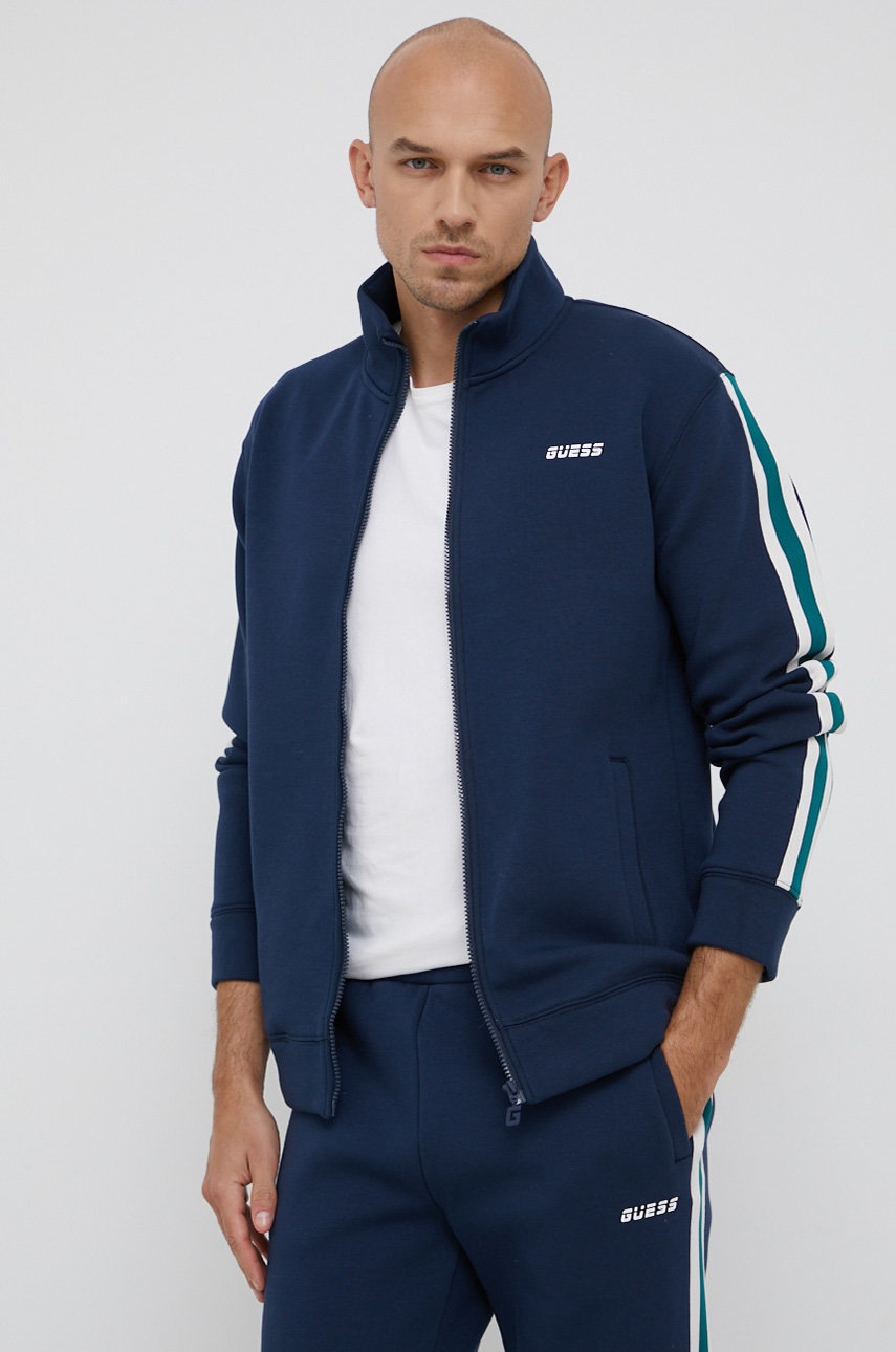 

Кофта Guess мужская цвет синий гладкая