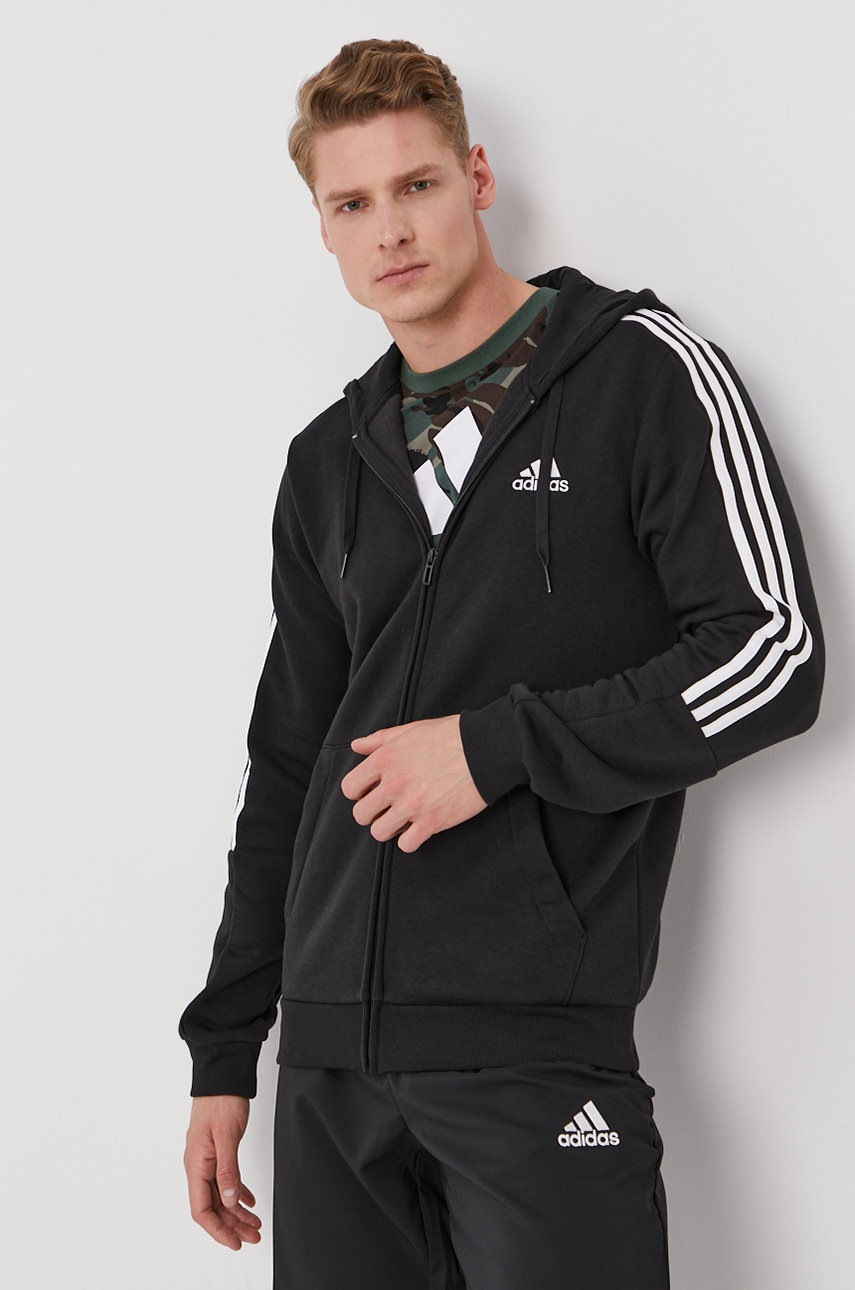 

Кофта adidas мужская цвет чёрный гладкая
