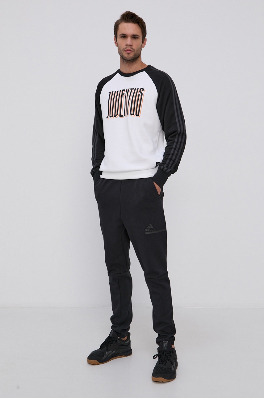 

Кофта adidas Performance мужская цвет белый с принтом