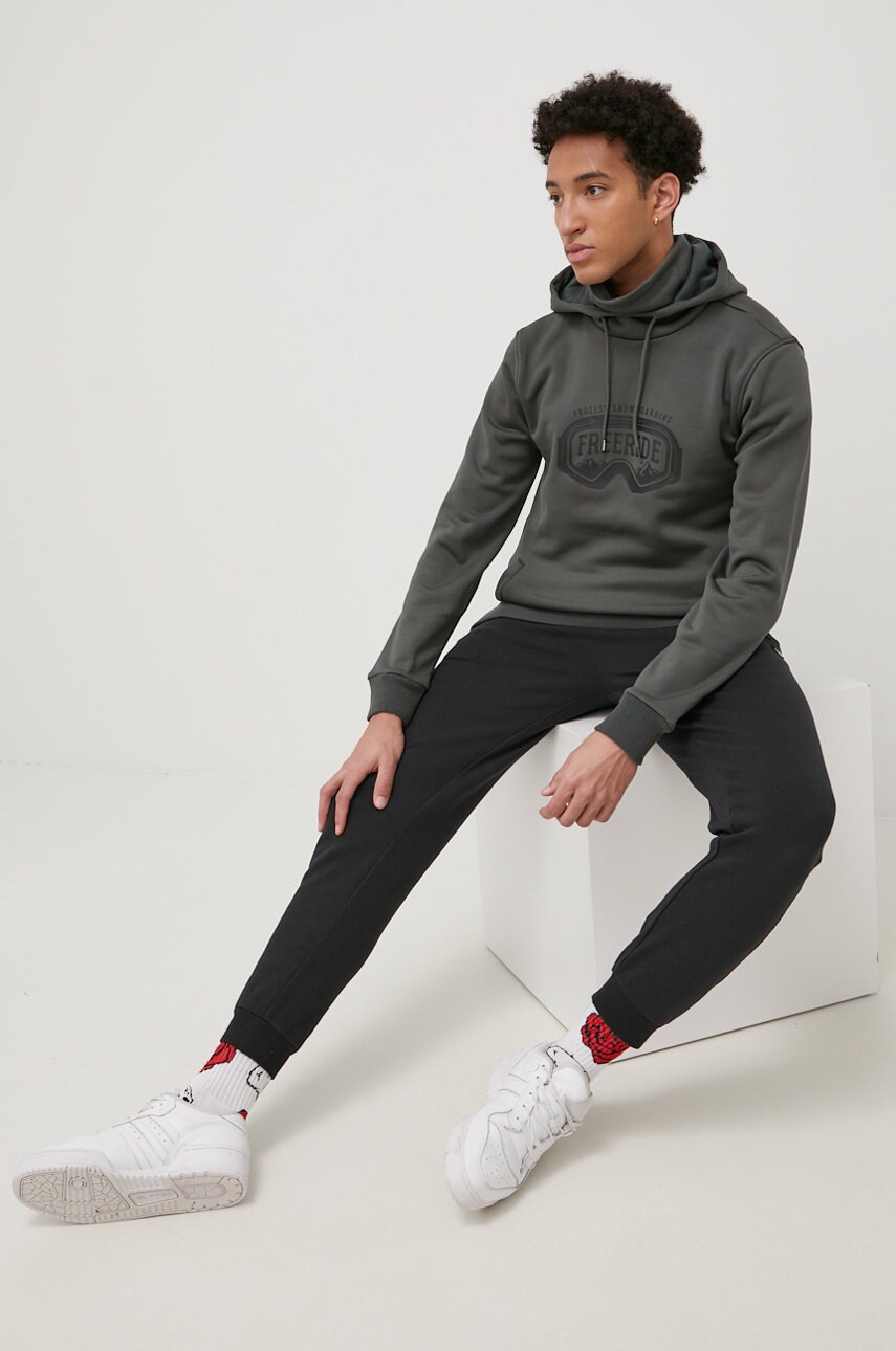 Protest bluza barbati, culoarea verde, cu imprimeu