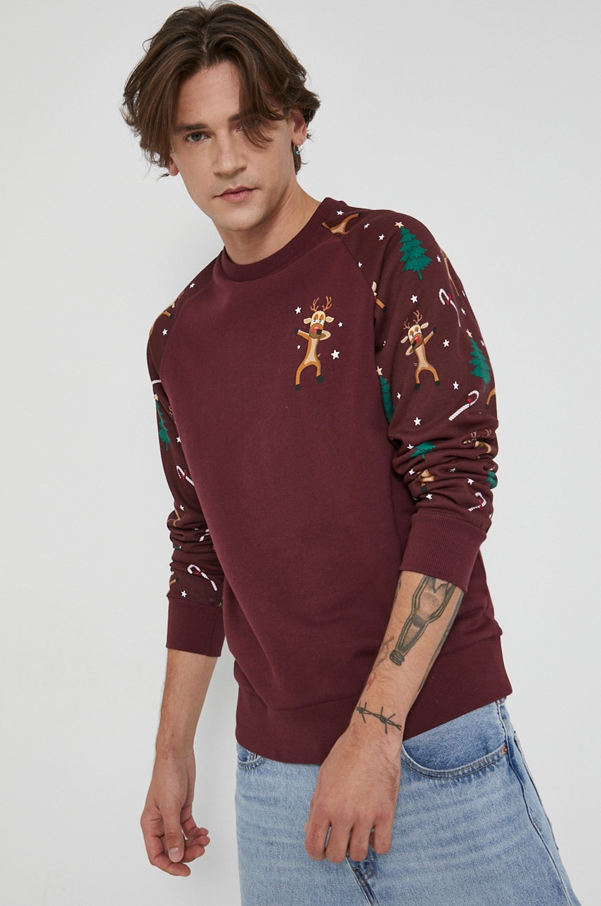 

Кофта Produkt by Jack & Jones чоловіча колір фіолетовий з принтом