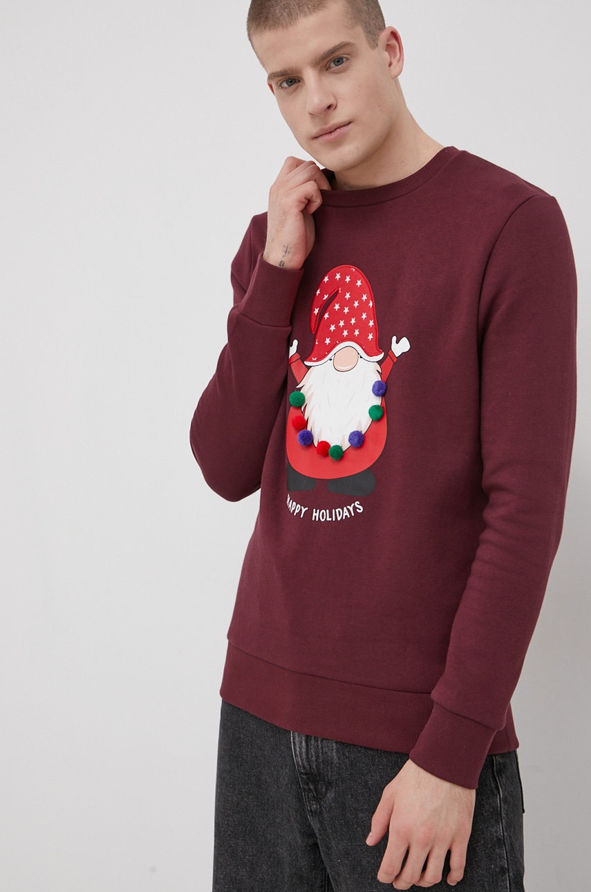 

Суичър Produkt by Jack & Jones мъжки в лилаво с апликация, Виолетов