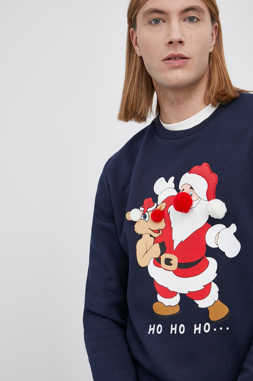 

Суичър Produkt by Jack & Jones мъжки в тъмносиньо с апликация, Тъмносин
