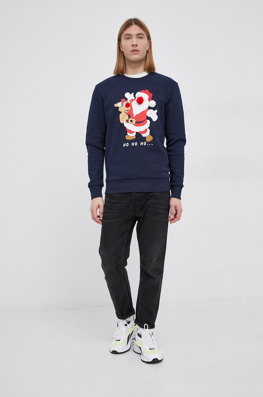 

Кофта Produkt by Jack & Jones чоловіча колір синій з аплікацією
