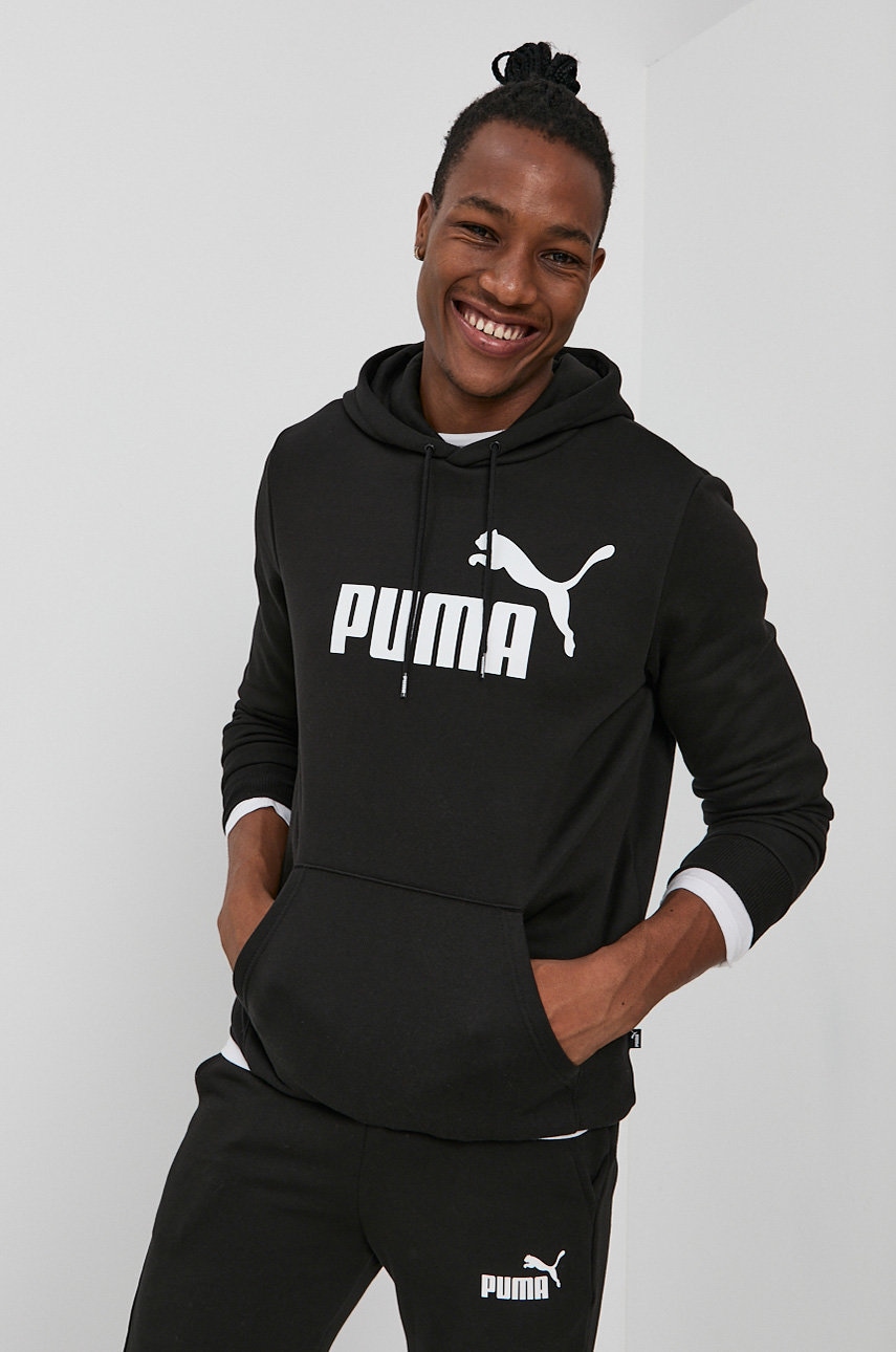 Puma Bluza 586686 Barbati, Culoarea Negru, Cu Imprimeu