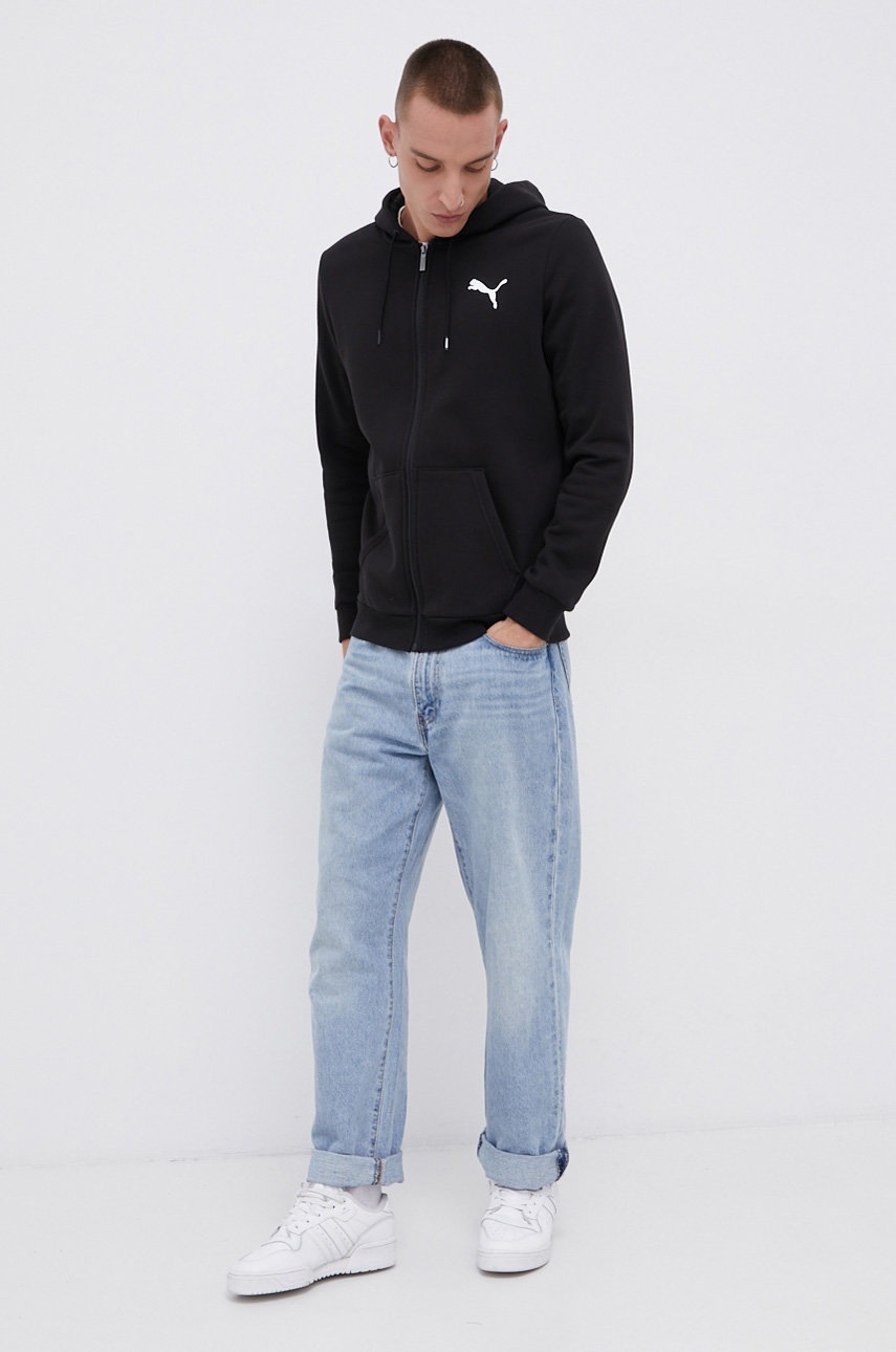 

Кофта Puma 586702 чоловіча колір чорний гладка