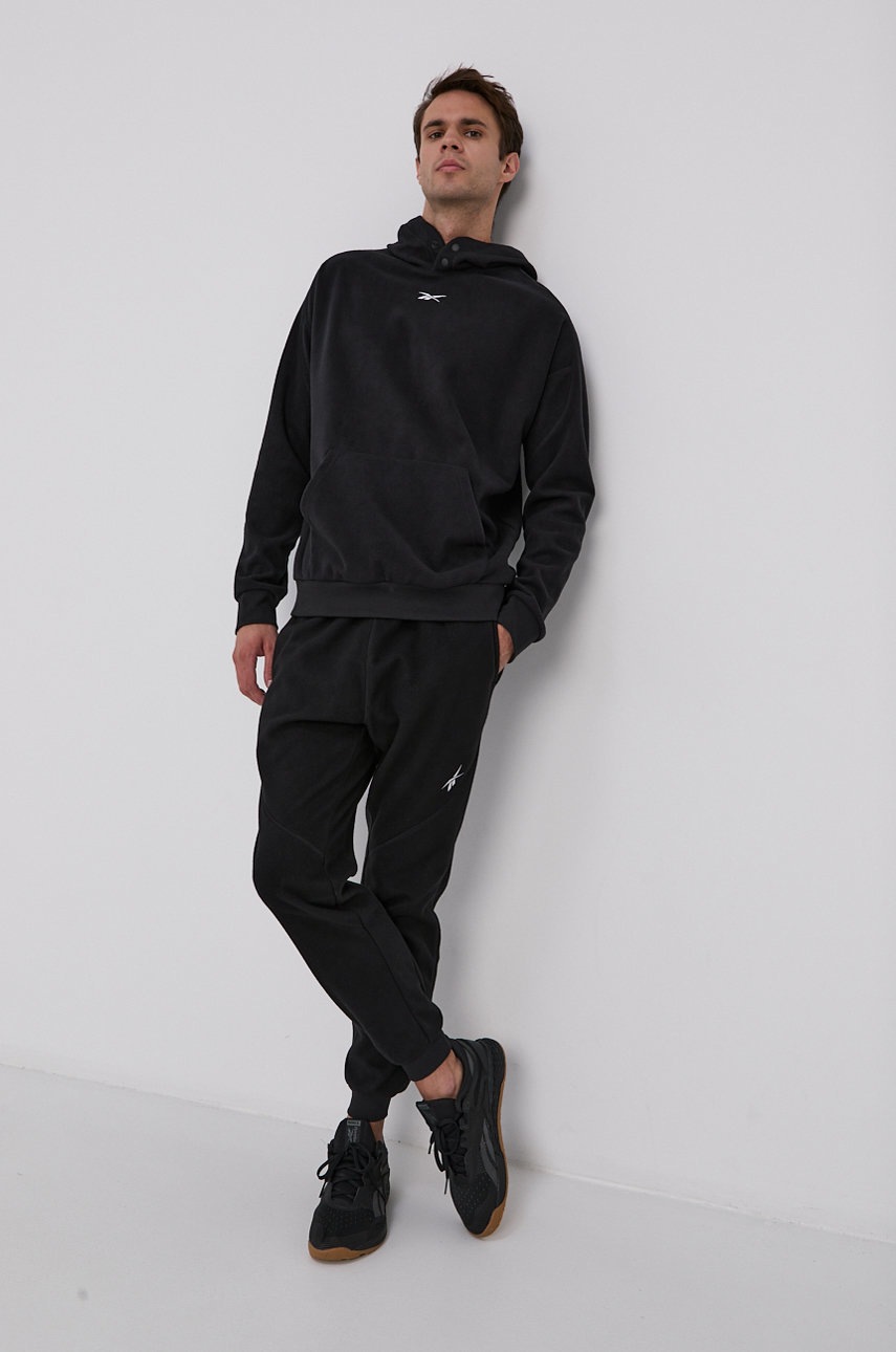 

Кофта Reebok мужская цвет чёрный гладкая
