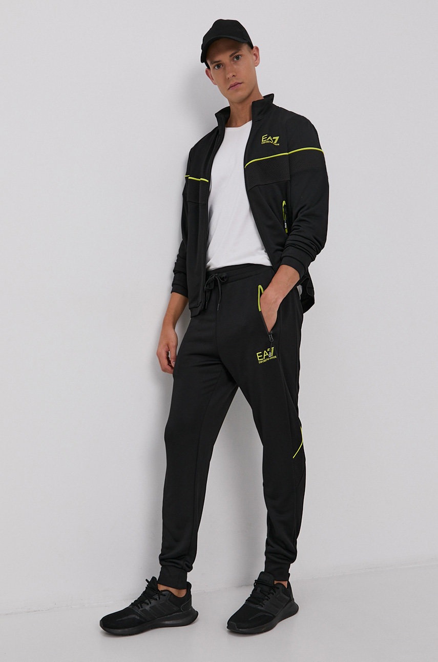 

Кофта EA7 Emporio Armani мужская цвет чёрный с принтом