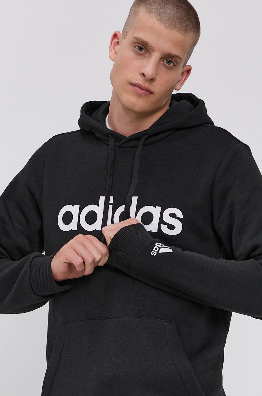 

Суичър adidas мъжки в черно с принт, Черен