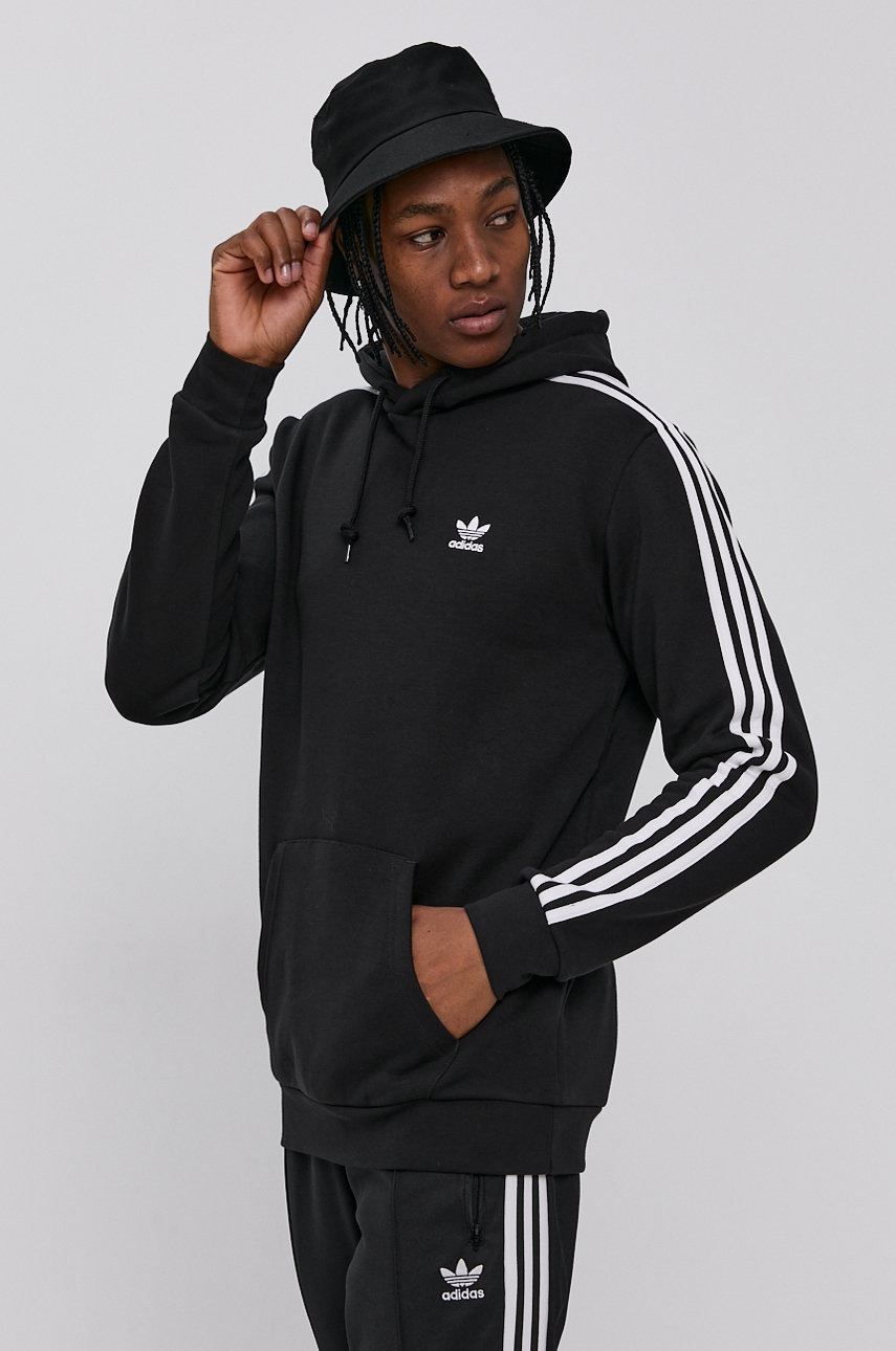 

Кофта adidas Originals мужская цвет чёрный гладкая
