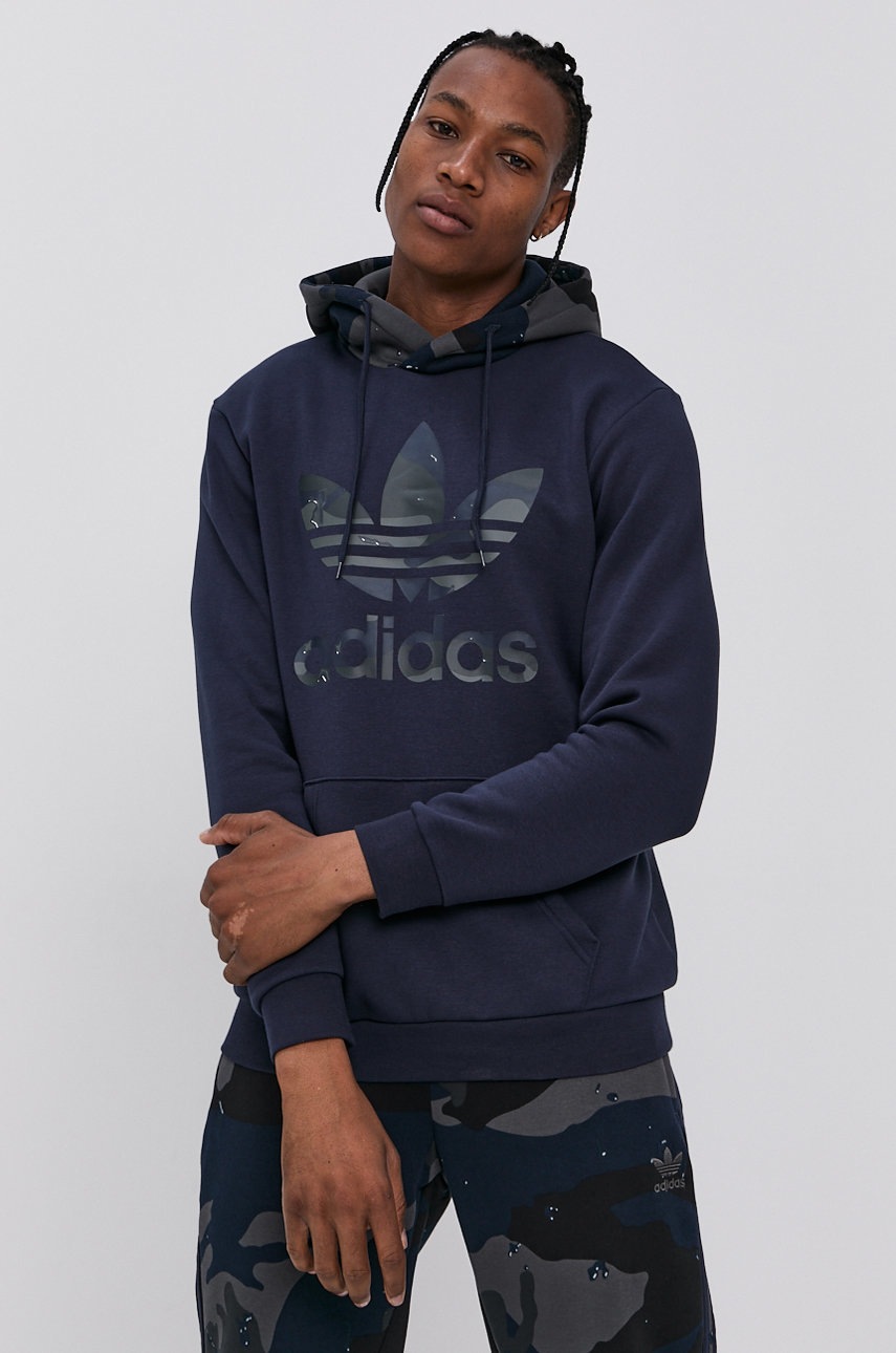 

Кофта adidas Originals мужская цвет синий с принтом